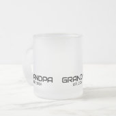 Opa gegründet Neues Opa-Geschenk Mattglastasse (Vorderseite Links)