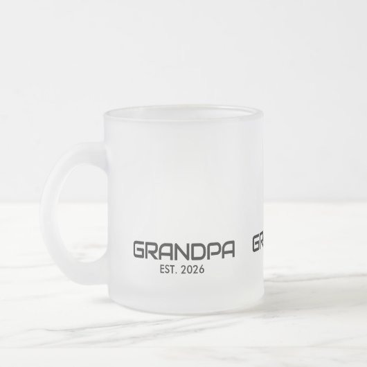 Opa gegründet Neues Opa-Geschenk Mattglastasse (Links)