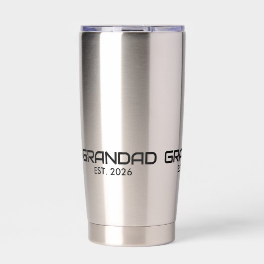 Opa gegründet Neues Opa-Geschenk Thermobecher (Vorderseite)