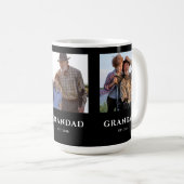 Opa gegründet Schwarz 3 Foto Kaffeetasse (VorderseiteRechts)