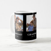 Opa gegründet Schwarz 3 Foto Kaffeetasse (Vorderseite Links)