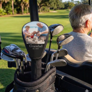 Opa gegründet Weiße Fette Minimalistische Text Fot Golf Headcover