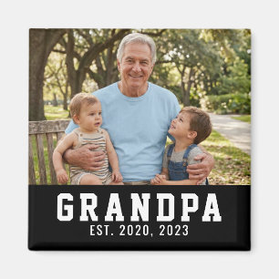 Opa gegründetes Fotogeschenk  Magnet