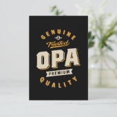 Opa Genuine und Trusted RSVP Karte (Stehend Vorderseite)