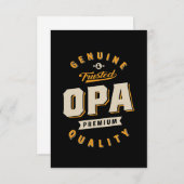 Opa Genuine und Trusted RSVP Karte (Vorne/Hinten)