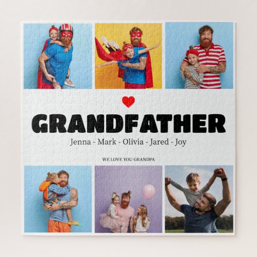 Opa-Geschenk 6 Foto Collage Vatertag Geschenk Puzzle (Vertikal)