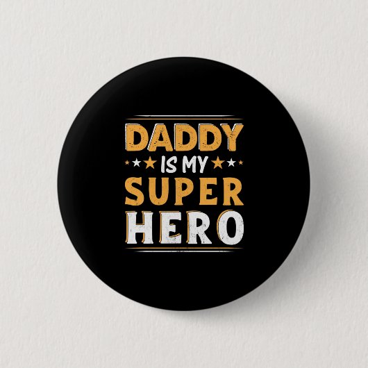 Opa-Geschenk | Daddy ist mein Super-Held Button (Vorderseite)