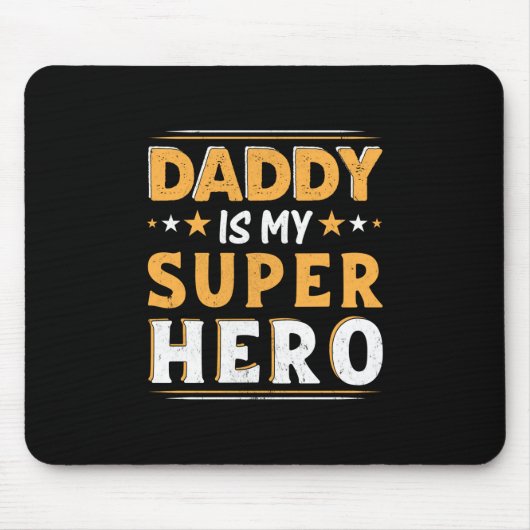 Opa-Geschenk | Daddy ist mein Super-Held Mousepad (Vorne)