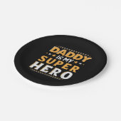 Opa-Geschenk | Daddy ist mein Super-Held Pappteller (Schrägansicht)
