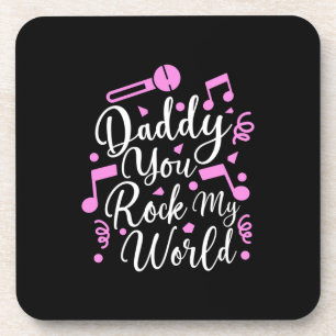 Opa-Geschenk Daddy You Rock My World Getränkeuntersetzer