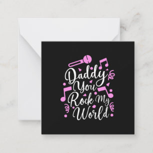 Opa-Geschenk Daddy You Rock My World Mitteilungskarte