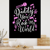Opa-Geschenk | Daddy You Rock My World Poster (Küche)