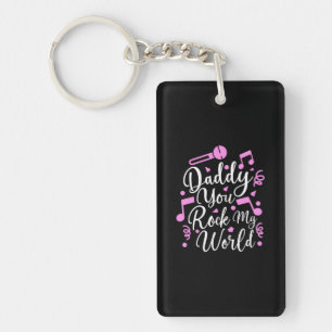 Opa-Geschenk Daddy You Rock My World Schlüsselanhänger