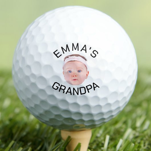 Opa-Geschenk, individuelles BabyGesicht, Foto-Gesc Golfball