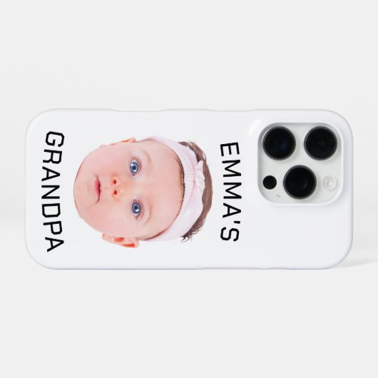 Opa-Geschenk, individuelles BabyGesicht, Foto-Gesc iPhone Hülle (Rückseite (Horizontal))