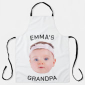 Opa-Geschenk, individuelles BabyGesicht, Foto-Gesc Schürze (Vorderseite)