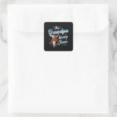 Opa-Geschenk Jesus-Sprichwort Quadratischer Aufkleber (Tasche)
