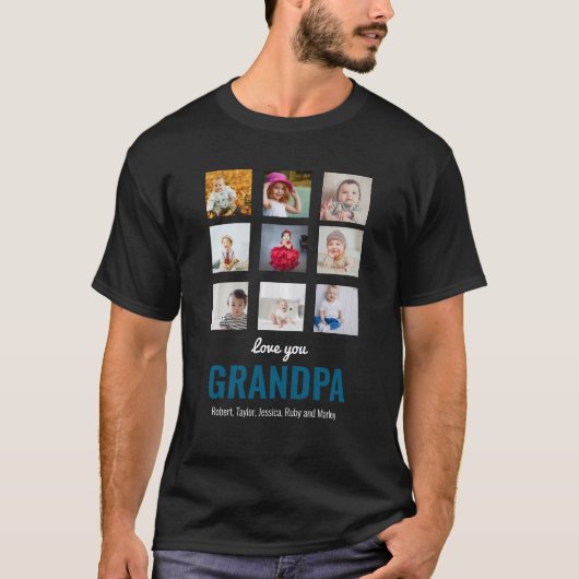 Opa-Geschenk | Liebe You Papa Foto T - Shirt (Vorderseite)