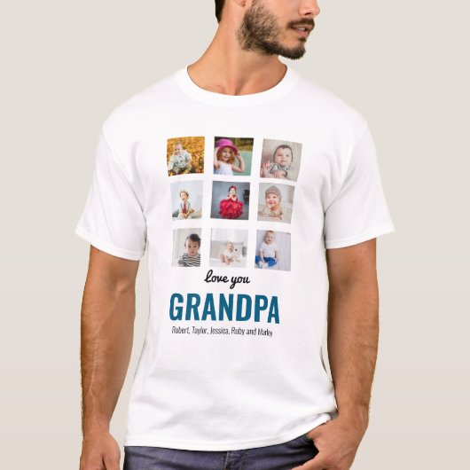 Opa-Geschenk | Liebe You Papa Foto T - Shirt (Vorderseite)