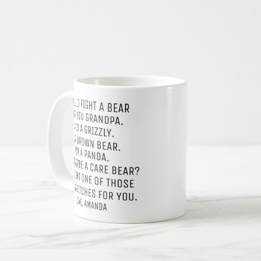 Opa-Geschenk lustig Opa Custom-Geschenk Kaffeetasse (Vorderseite Links)