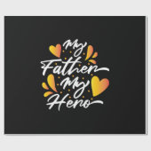Opa-Geschenk | Mein Vater mein Held Geschenkpapier (Flach)