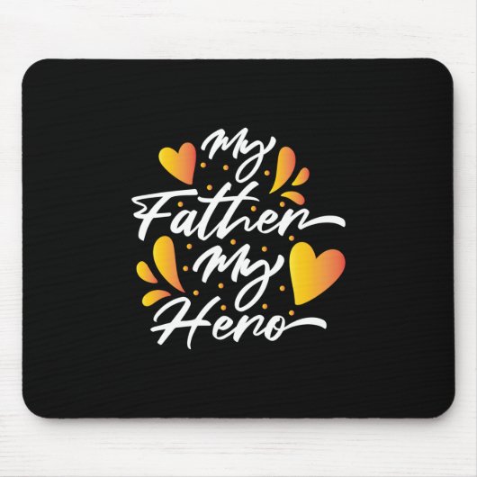 Opa-Geschenk | Mein Vater mein Held Mousepad (Vorne)