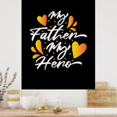 Opa-Geschenk | Mein Vater mein Held Poster (Küche)