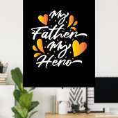 Opa-Geschenk | Mein Vater mein Held Poster (Heimbüro)
