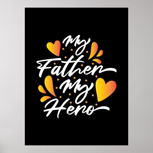 Opa-Geschenk | Mein Vater mein Held Poster (Vorne)