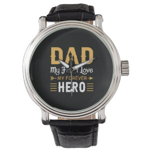 Opa-Geschenk Papa mein Held für immer Armbanduhr