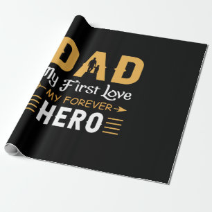 Opa-Geschenk   Papa mein Held für immer Geschenkpapier