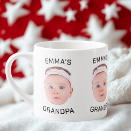 Opa-Geschenk-Tasse, Custom Baby Face, Foto-Geschen Espressotasse