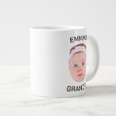 Opa-Geschenk-Tasse, Custom Baby Face, Foto-Geschen Jumbo-Tasse (Vorderseite Rechts)