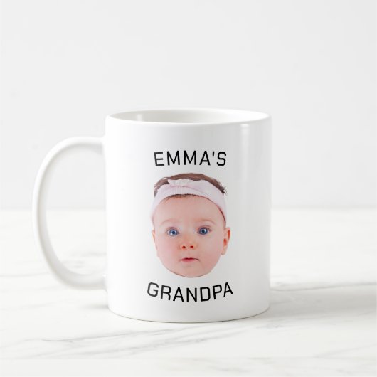 Opa-Geschenk-Tasse, Custom Baby Face, Foto-Geschen Kaffeetasse (Links)