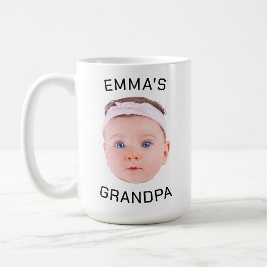 Opa-Geschenk-Tasse, Custom Baby Face, Foto-Geschen Kaffeetasse (Links)