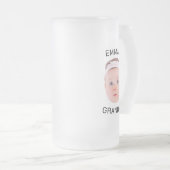 Opa-Geschenk-Tasse, Custom Baby Face, Foto-Geschen Mattglas Bierglas (VorderseiteRechts)