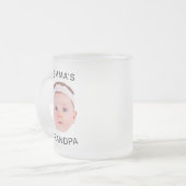 Opa-Geschenk-Tasse, Custom Baby Face, Foto-Geschen Mattglastasse (Vorderseite Links)
