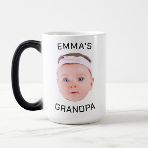Opa-Geschenk-Tasse, Custom Baby Face, Foto-Geschen Verwandlungstasse