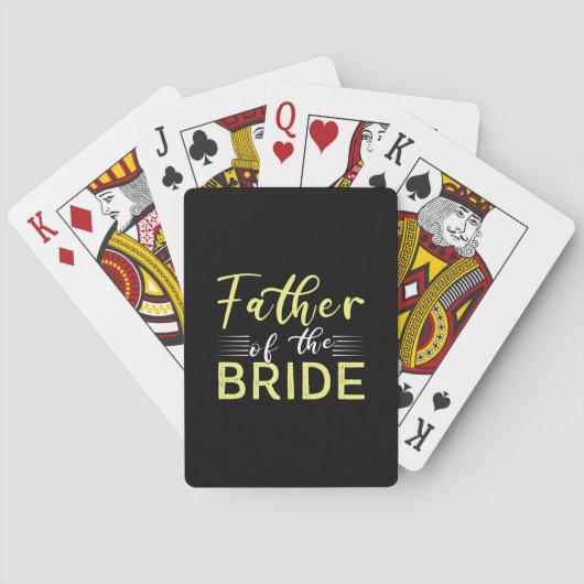 Opa-Geschenk | Vater der Braut Spielkarten (Rückseite)