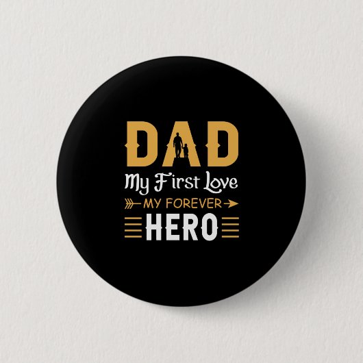 Opa-Geschenk | Vater Mein ewiger Held Button (Vorderseite)