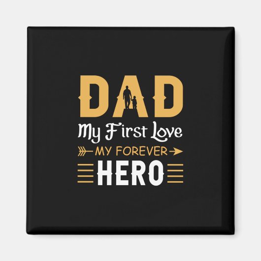 Opa-Geschenk | Vater Mein ewiger Held Magnet (Vorne)