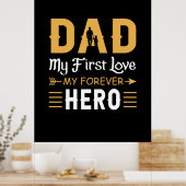 Opa-Geschenk | Vater Mein ewiger Held Poster (Küche)