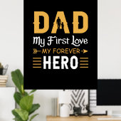 Opa-Geschenk | Vater Mein ewiger Held Poster (Heimbüro)