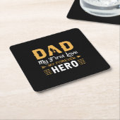 Opa-Geschenk | Vater Mein ewiger Held Rechteckiger Pappuntersetzer (angewinkelt)