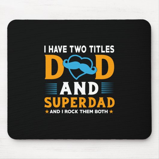 Opa-Geschenk | Vater und Super-Vater Mousepad (Vorne)