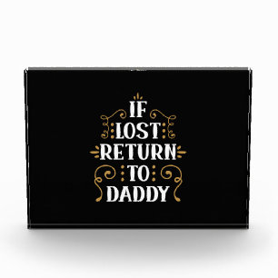 Opa-Geschenk Wenn verloren, an Daddy zurückgeben Fotoblock