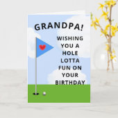 Opa Golf Birthday Card Karte (Gelbe Blume)