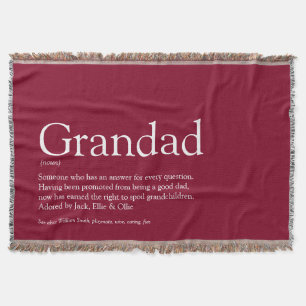 Opa Grandad Papa Definition Burgund Decke