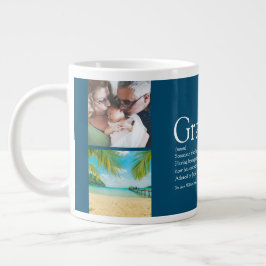 Opa Grandad Papa Definition FotoCollage Jumbo-Tasse