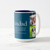 Opa Grandad Papa Definition FotoCollage Zweifarbige Tasse (VorderseiteRechts)